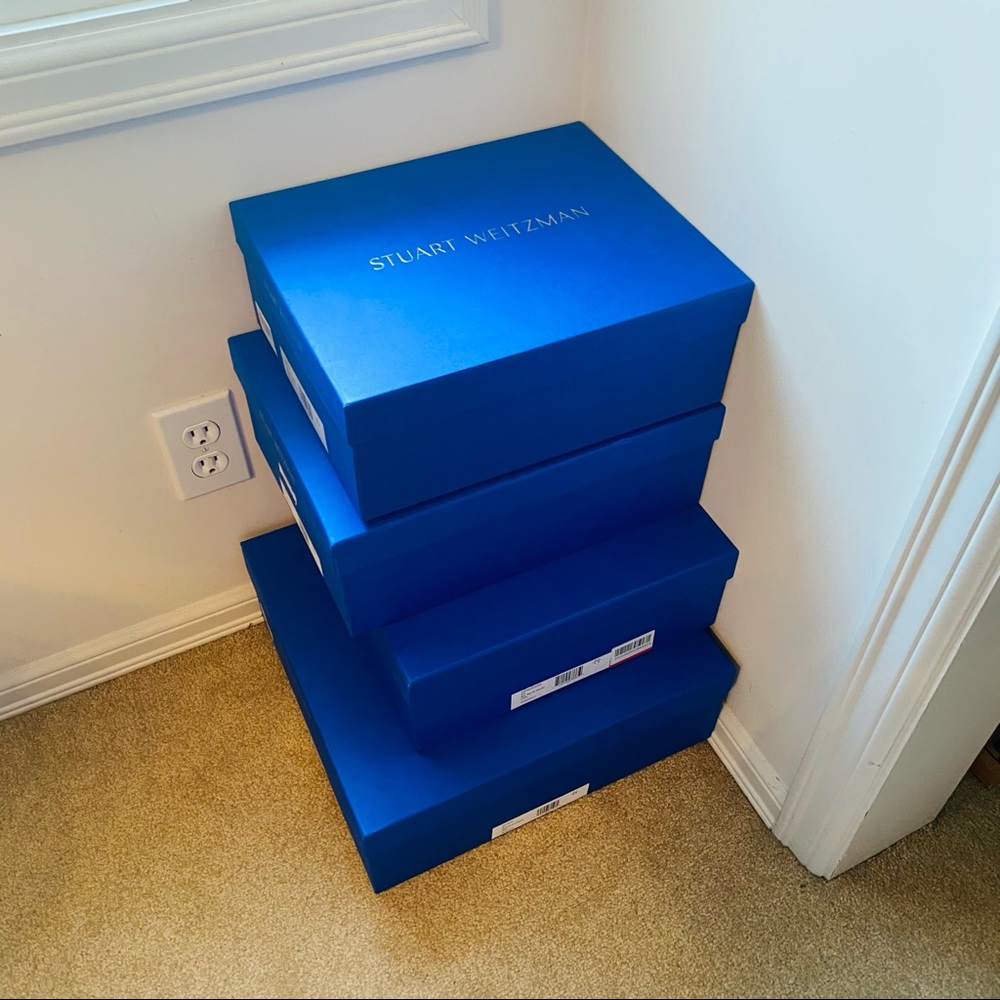 Stuart Weitzman Empty Box Organizer Blue Purple - image 7